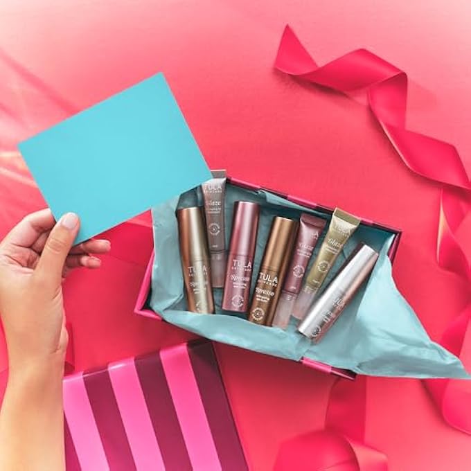 TULA SKIN CARE WRAPPED IN RADIANCE - ROSE GLOW + GET IT HYDRATING PEPTIDE LIP TREATMENT BALM 0.28OZ & COOLING & BRIGHTENING EYE BALM 0.35 OZ, FULL-SIZE, 2 PIECE DUO - Image 3